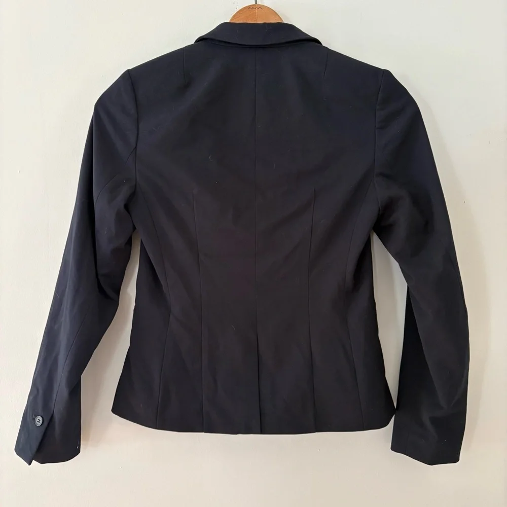 H&M Black One-Button Collared Women’s Blazer Jacket – Size XS — Office Wear